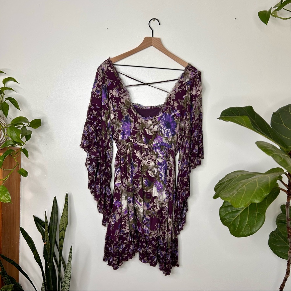 Free People Purple Heart of Gold Mini Dress - Picture 6 of 7